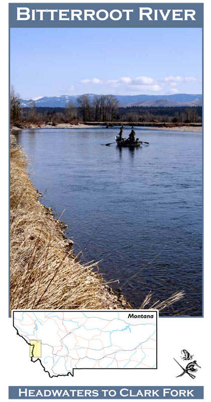 Bitterroot River 11x17 flyfishing map Bitterroot River 11x17 flyfishing map