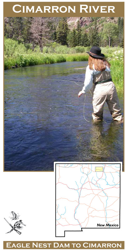 Cimarron River 11x17 flyfishing map Cimarron River 11x17 flyfishing map