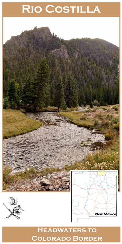 Rio Costilla 11x17 Flyfishing Map Rio Costilla 11x17 Flyfishing Map